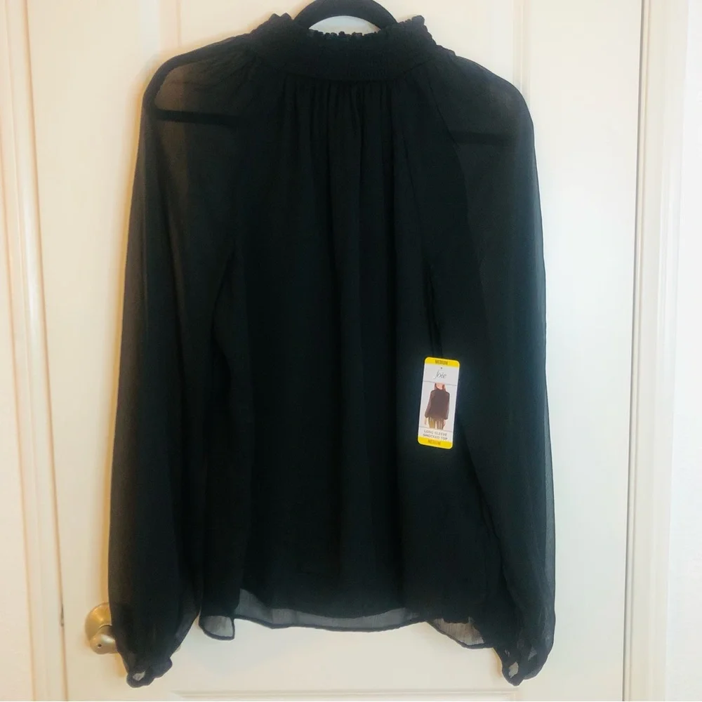 NWT Joie Limited Edition Ladies Long Sleeve Smocked Blouse. MRSP $278.00 - Picture 5 of 16